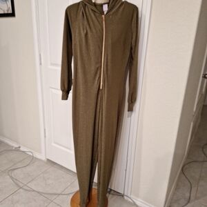 Savage X Fenty Olive Green Sparkle Hooded Onesie